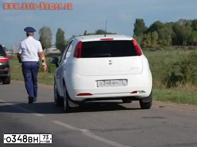 Фото автомобиля FIAT PUNTO, 2008 — госномер В294РУ73. Цвет: БЕЛЫЙ