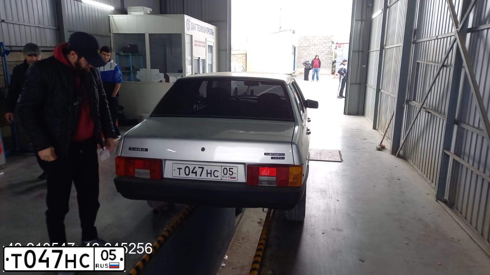 Фото автомобиля LADA 2109 SAMARA, 2003 — госномер Т047НС05. Цвет: Светло-Серебристый металлик
