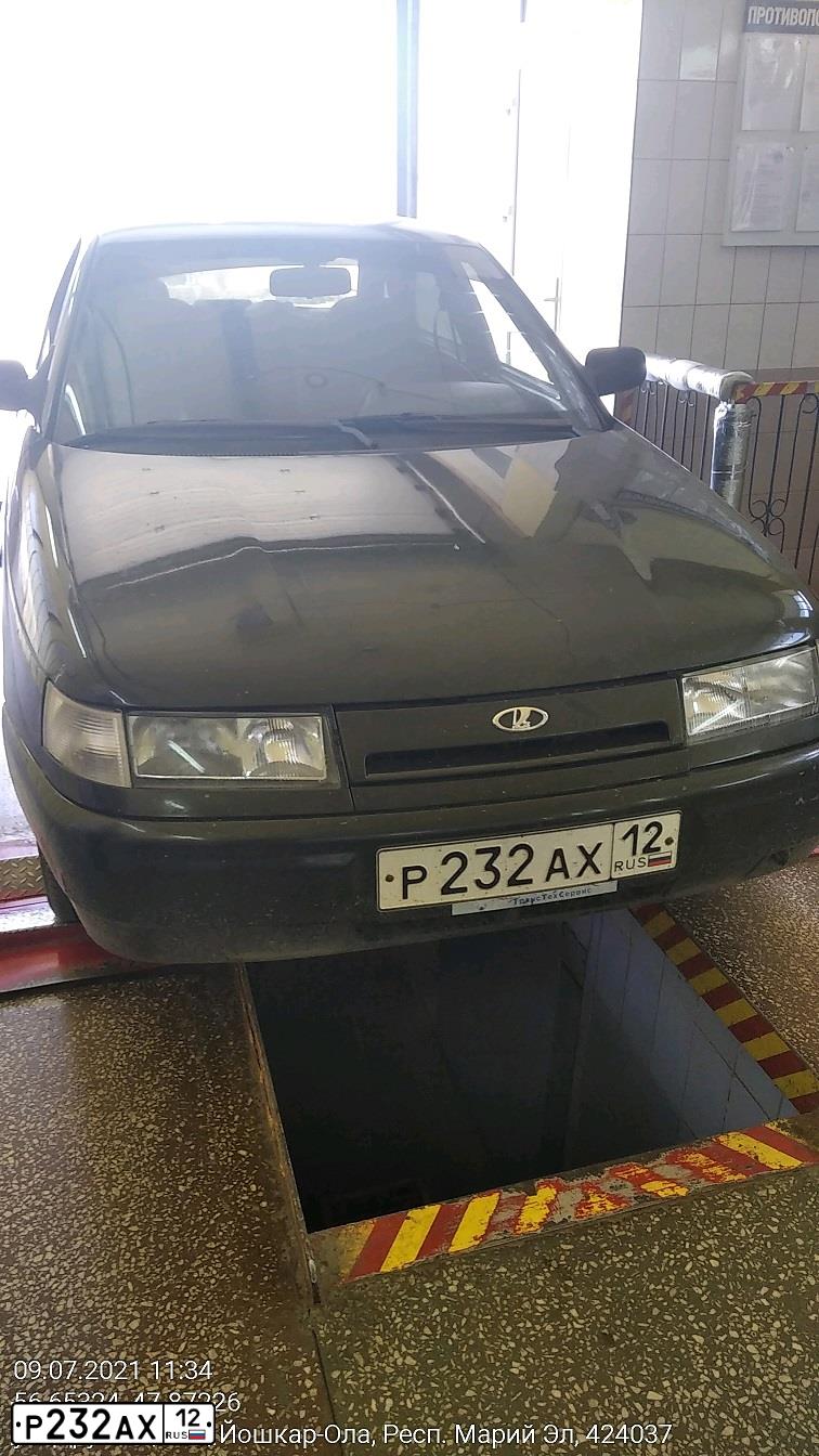Фото автомобиля LADA 2107, 1999 — госномер Р232АХ12. Цвет: ЗЕЛЕНЫЙ