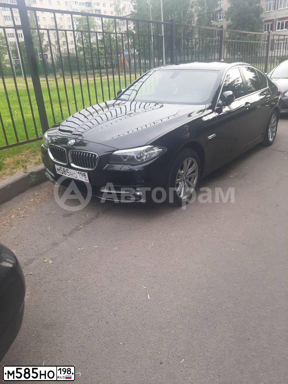 Фото автомобиля BMW W SERIE 5, 2013 — госномер М585НО198. Цвет: ЧЕРНЫЙ