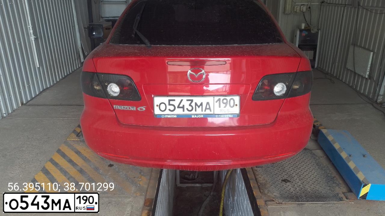 Фото автомобиля MAZDA 6, 2007 — госномер Н534ТК33. Цвет: КРАСНЫЙ