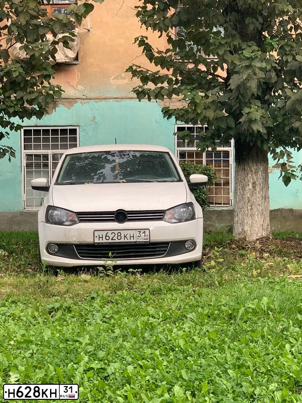 Фото автомобиля VOLKSWAGEN POLO, 2011 — госномер Н628КН31. Цвет: БЕЛЫЙ