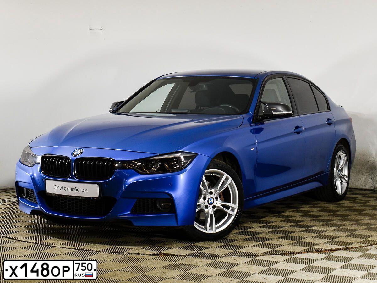 Фото автомобиля BMW SERIE 3, 2017 — госномер Р427УС799. Цвет: синий