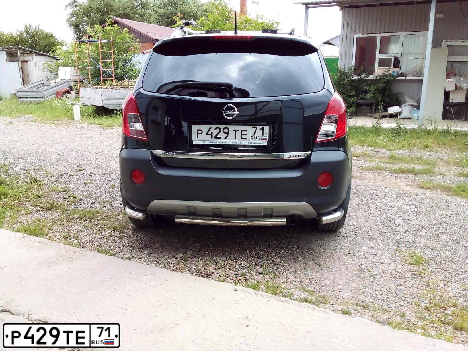 Фото автомобиля OPEL ANTARA, 2014 — госномер Р429ТЕ71. Цвет: ЧЕРНЫЙ