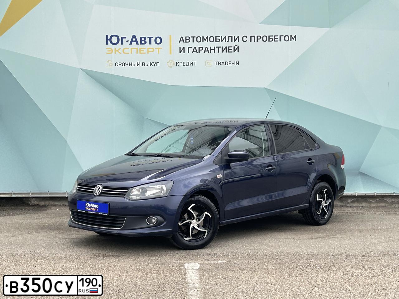 Фото автомобиля VOLKSWAGEN POLO, 2012 — госномер А350РК01. Цвет: синий