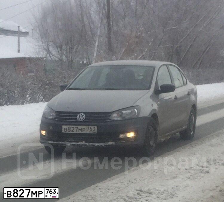 Фото автомобиля VOLKSWAGEN POLO, 2019 — госномер В827МР763. Цвет: СЕРЕБРИСТЫЙ