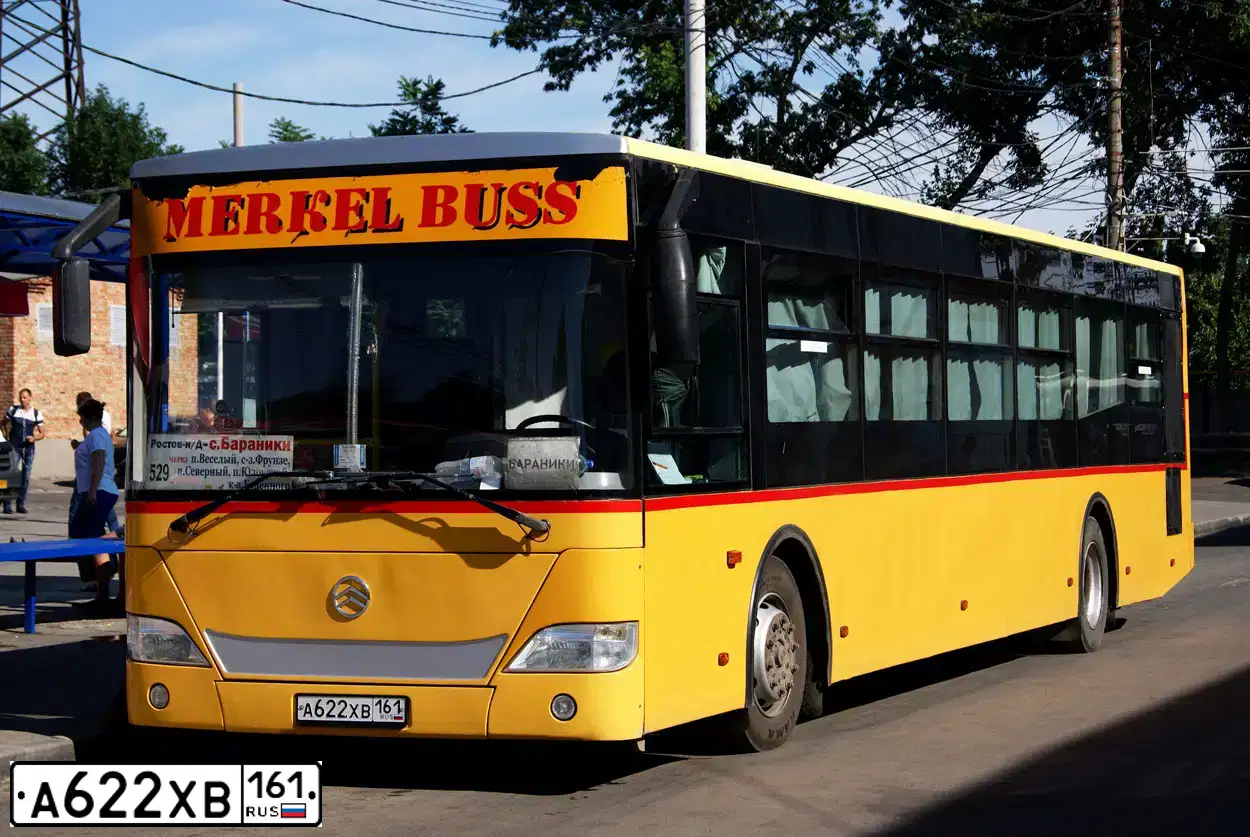 Фото автомобиля ROAZ 5236, 2009 — госномер А622ХВ161. Цвет: ЖЁЛТЫЙ
