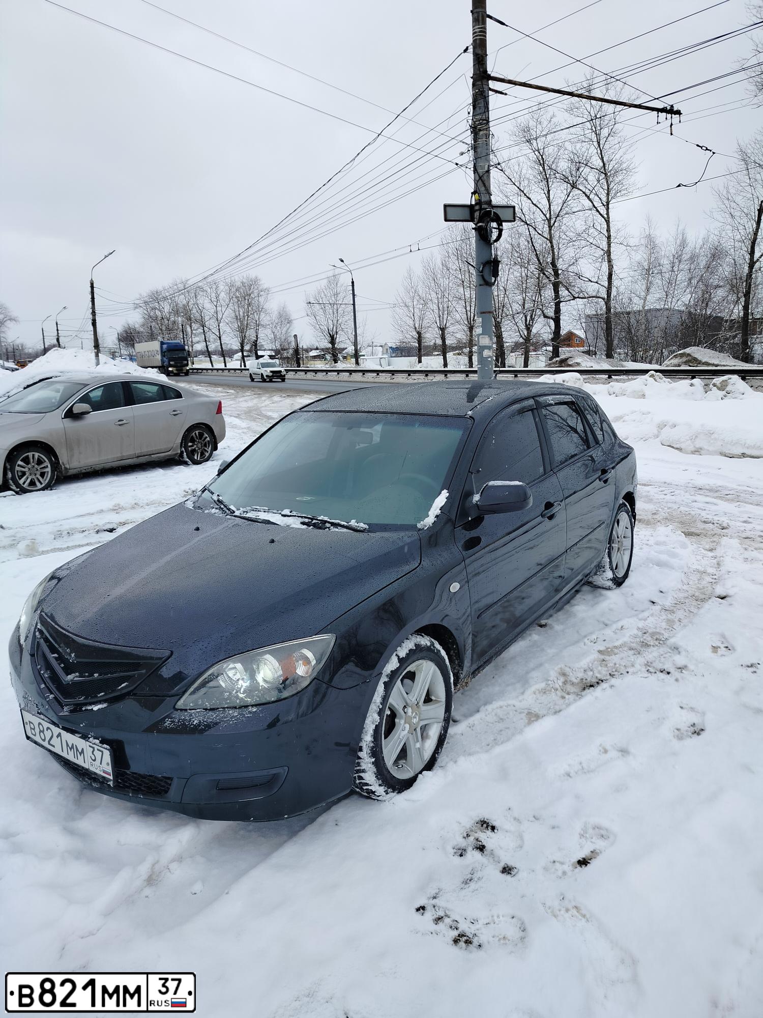 Фото автомобиля MAZDA 3, 2005 — госномер Н248АУ702. Цвет: ЧЕРНЫЙ