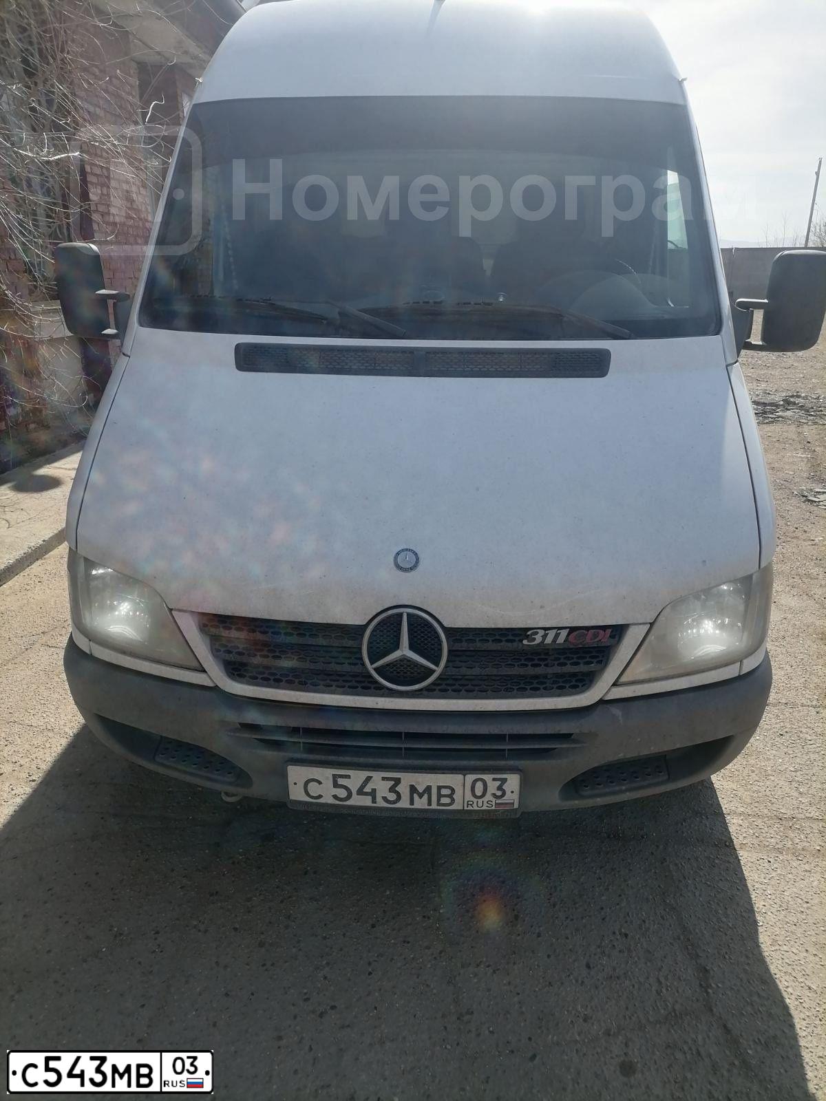Фото автомобиля MERCEDES SPRINTER, 2017 — госномер С543МВ03. Цвет: БЕЛЫЙ