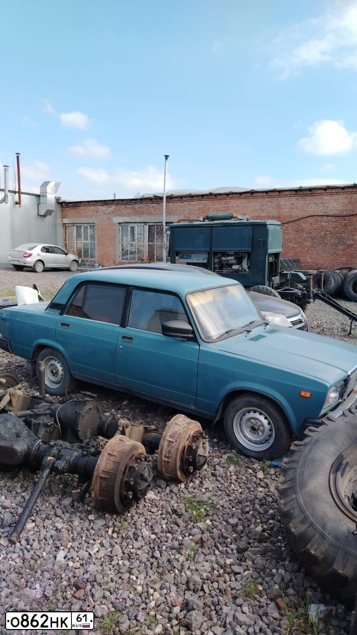 Фото автомобиля LADA 2107, 2003 — госномер О862НК61. Цвет: Серо-Синий