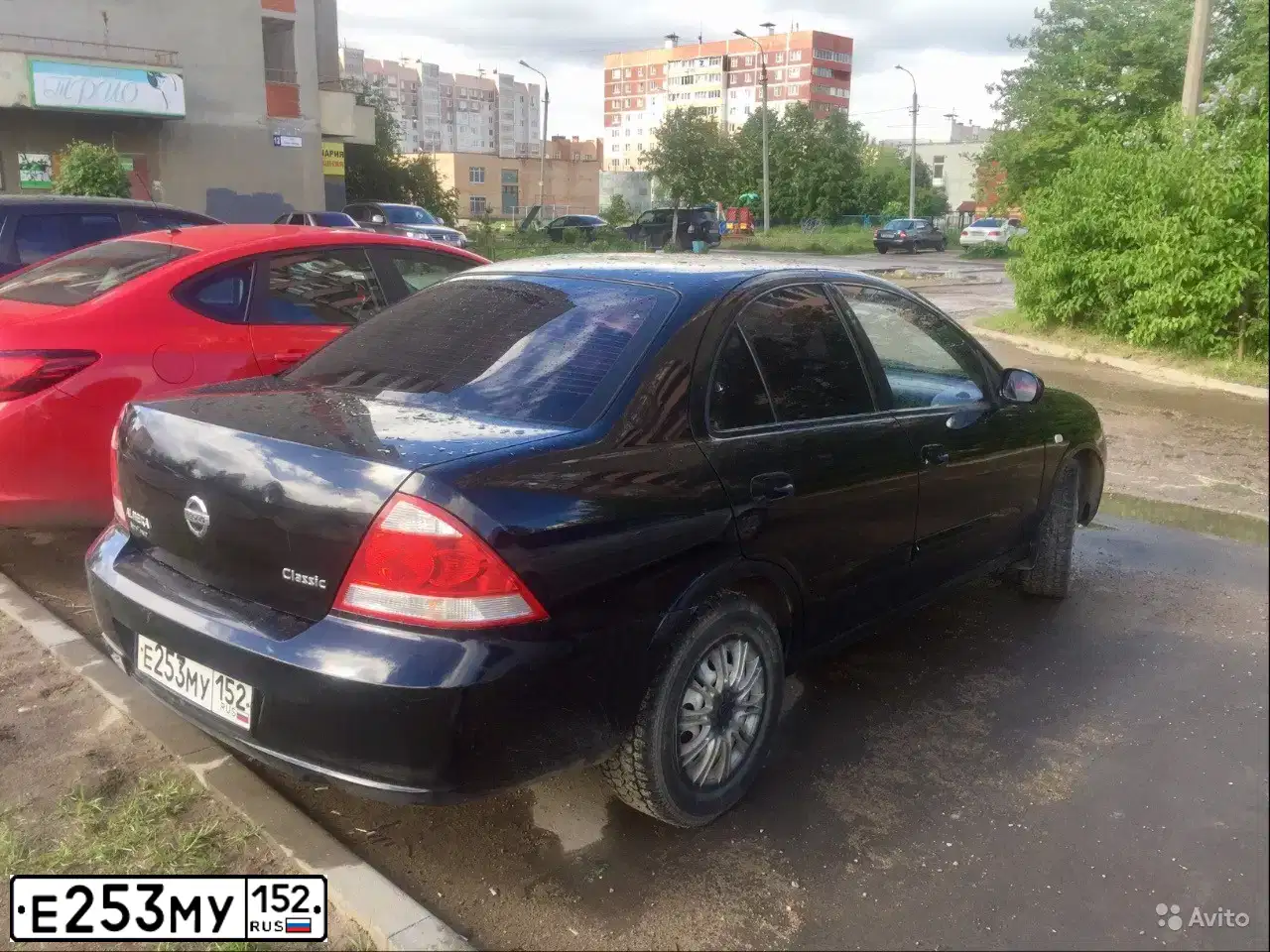 Фото автомобиля NISSAN ALMERA, 2007 — госномер Е253МУ152. Цвет: ЧЕРНЫЙ