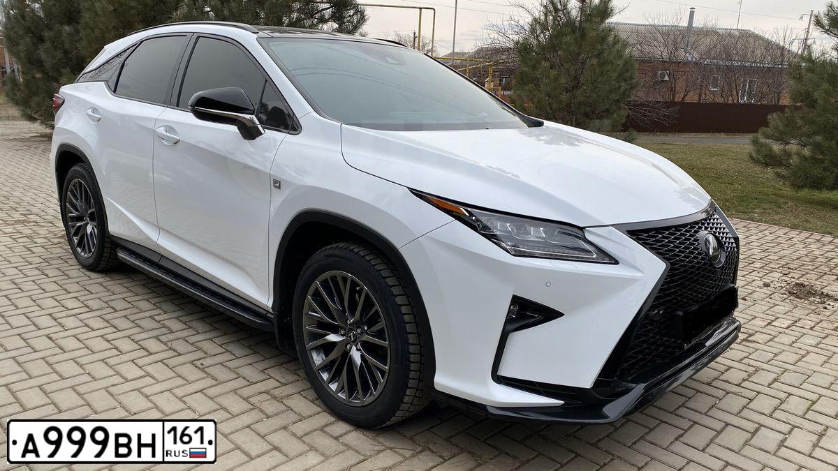 Фото автомобиля LEXUS RX, 2017 — госномер Р764ЕК761. Цвет: Белый