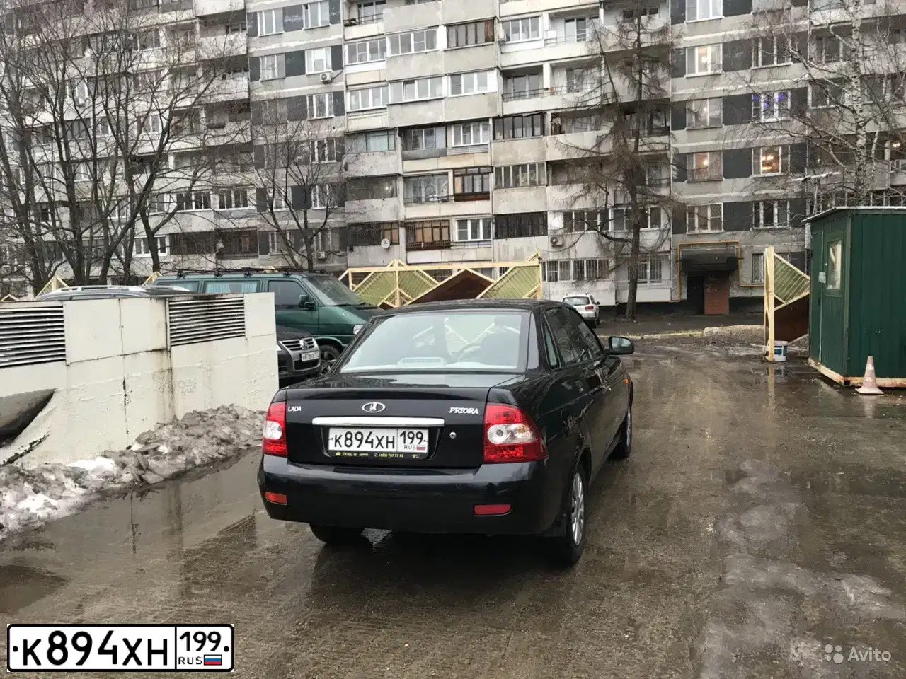 Фото автомобиля LADA 2170 PRIORA, 2010 — госномер О855ТА750. Цвет: Сине-Черный