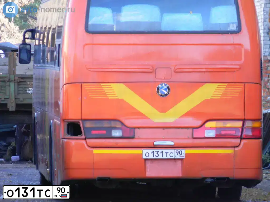 Фото автомобиля KIA GRANDBIRD, 1997 — госномер О131ТС90. Цвет: ОРАНЖЕВЫЙ