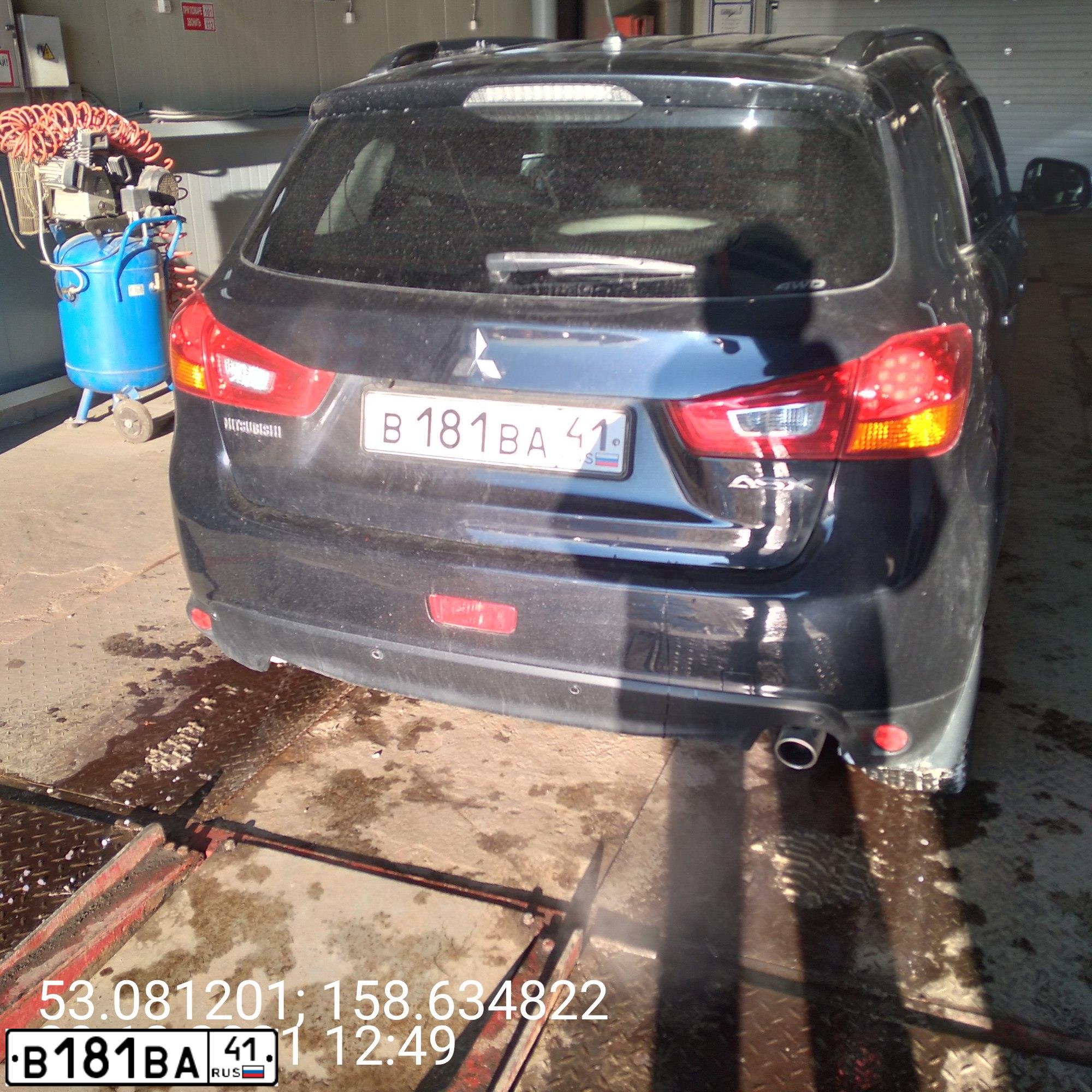 Фото автомобиля MITSUBISHI ASX, 2014 — госномер В181ВА41. Цвет: ЧЕРНЫЙ