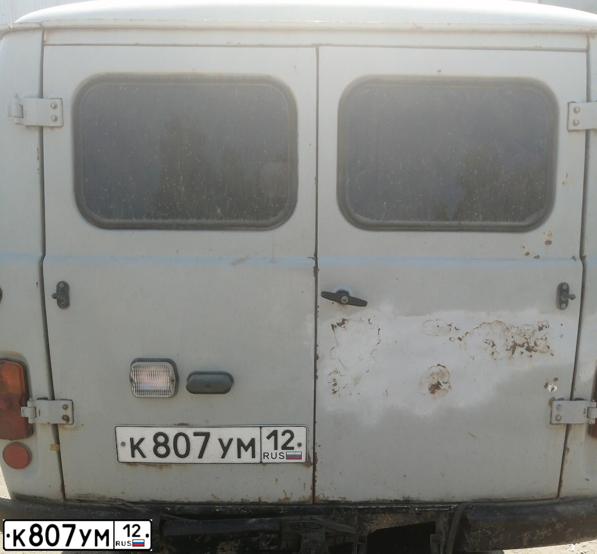 Фото автомобиля UAZ 3741, 2009 — госномер К807УМ12. Цвет: БЕЛАЯ НОЧЬ