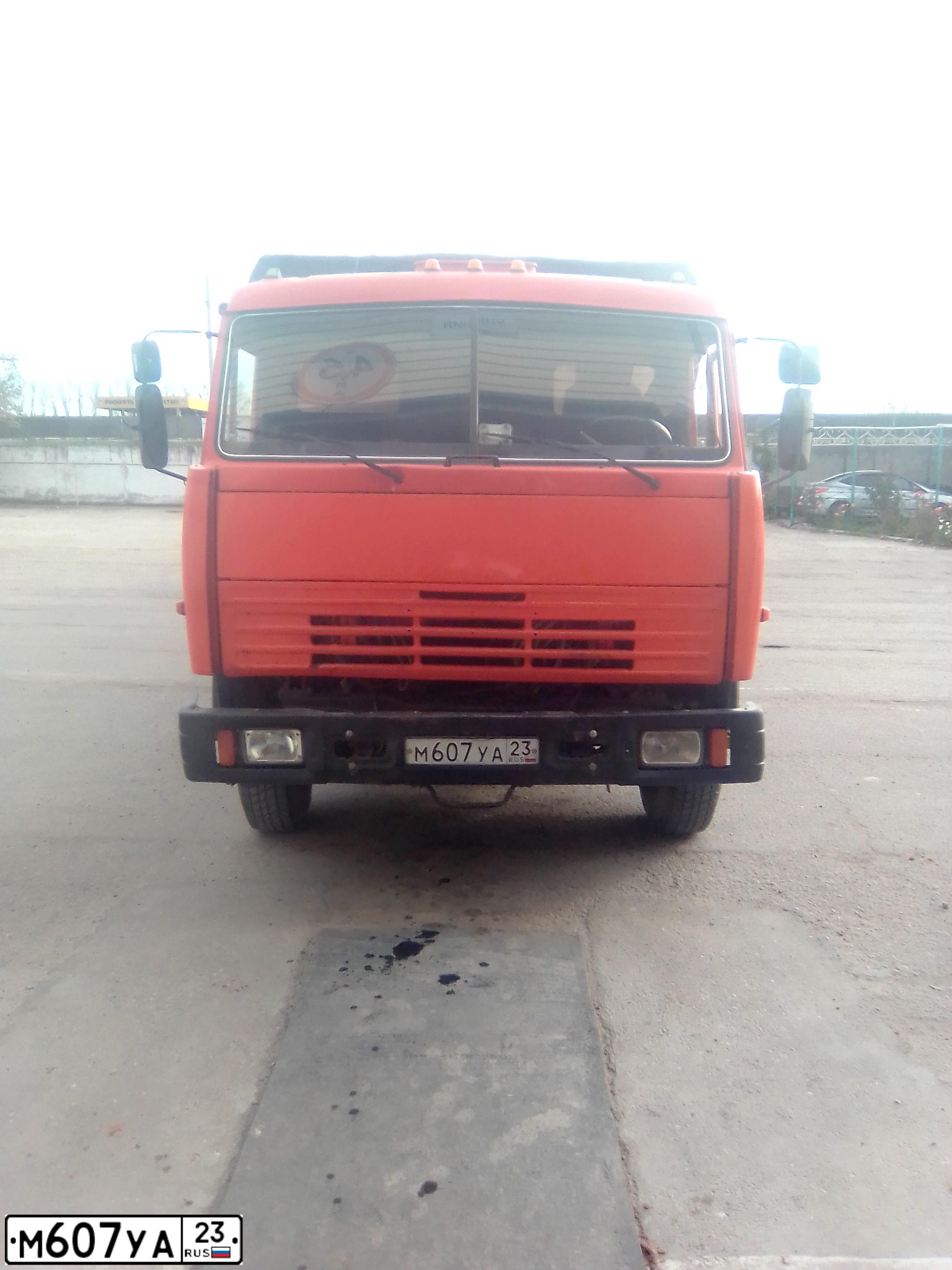 Фото автомобиля KAMAZ Z 5320 6X4, 2002 — госномер М607УА23. Цвет: ОРАНЖЕВЫЙ