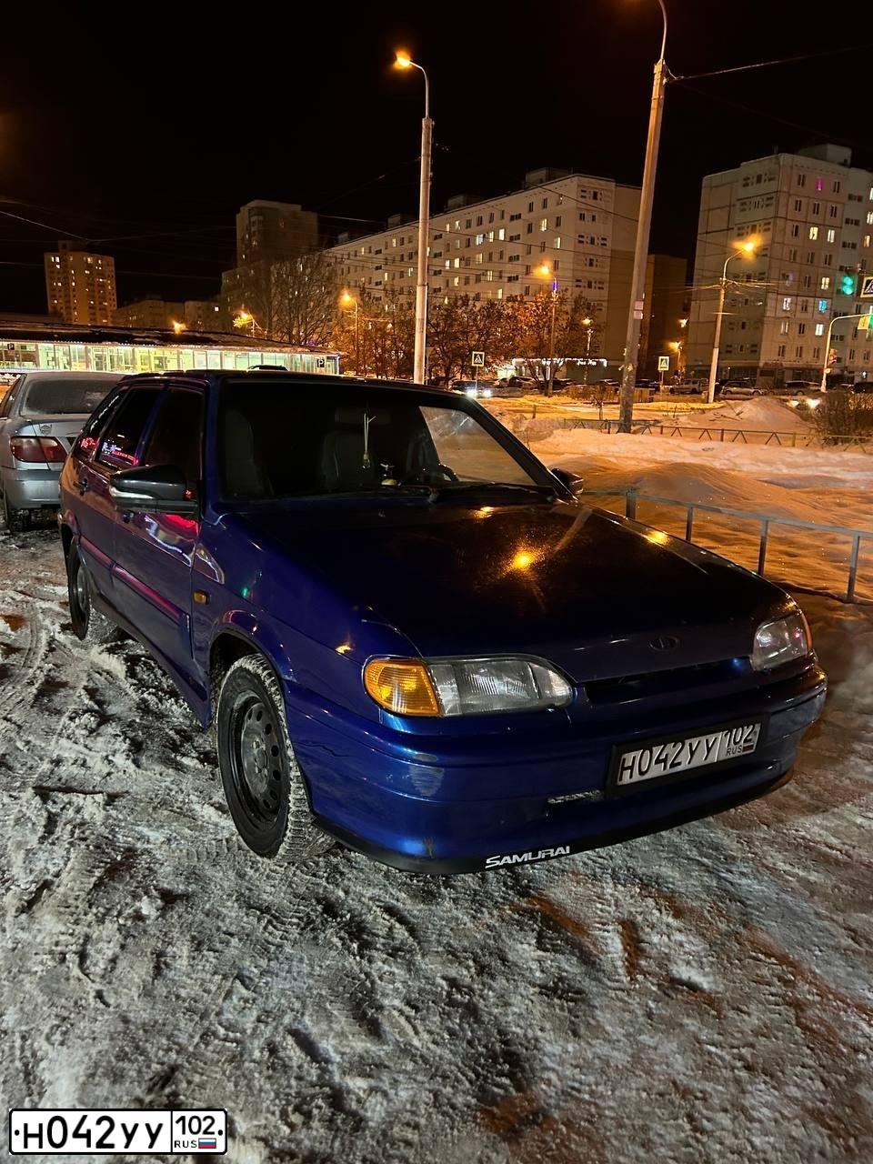 Фото автомобиля LADA 2114 SAMARA, 2007 — госномер Н042УУ102. Цвет: синий