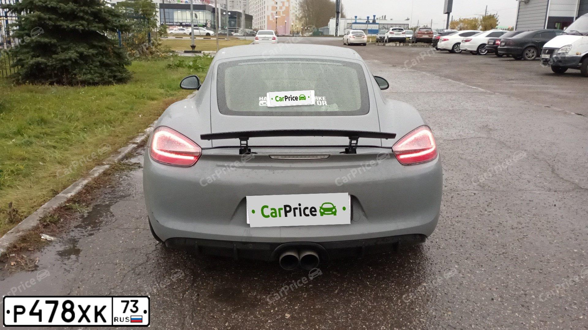 Фото автомобиля PORSCHE CAYMAN, 2014 — госномер Х033ТК73. Цвет: СЕРЫЙ