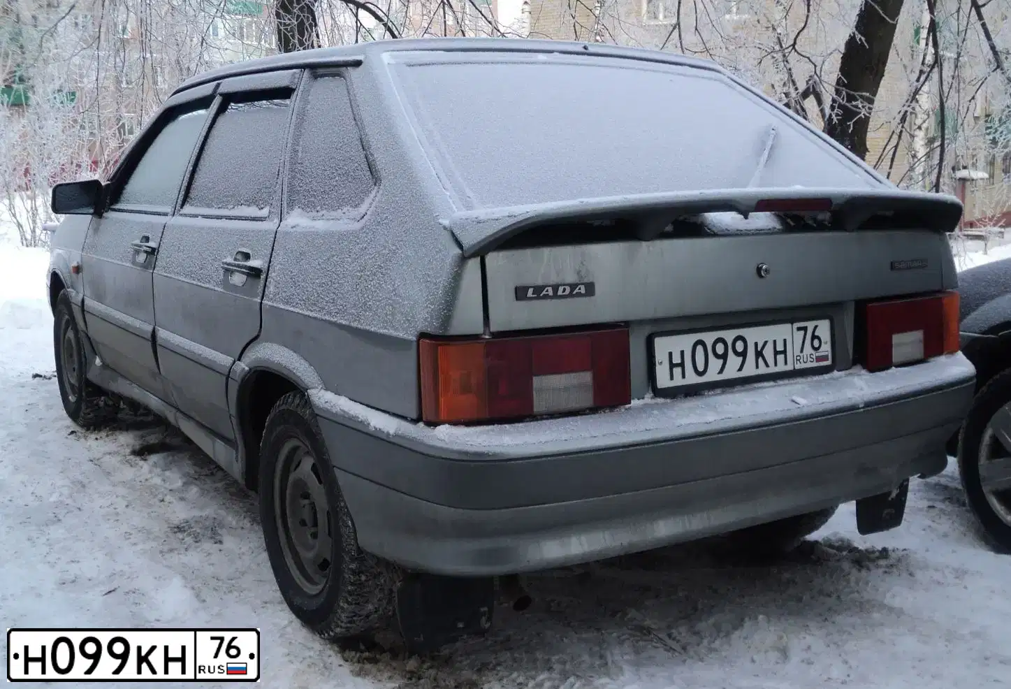 Фото автомобиля LADA 2114 SAMARA, 2007 — госномер Н099КН76. Цвет: СЕРО-ЗЕЛЕНЫЙ
