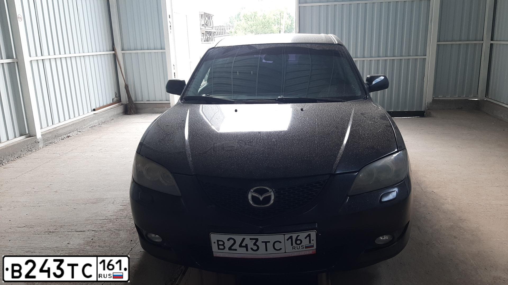 Фото автомобиля MAZDA 3, 2008 — госномер В243ТС161. Цвет: ЧЕРНЫЙ
