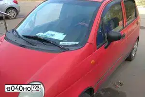 Фото автомобиля DAEWOO MATIZ, 2003 — госномер В040НО799. Цвет: КРАСНЫЙ