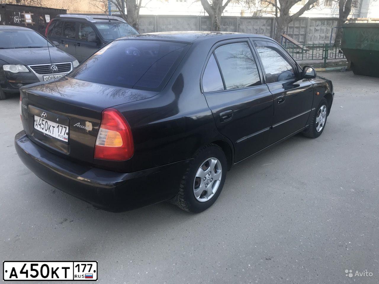 Фото автомобиля TAGAZ ACCENT, 2006 — госномер А450КТ177. Цвет: ЧЕРНЫЙ