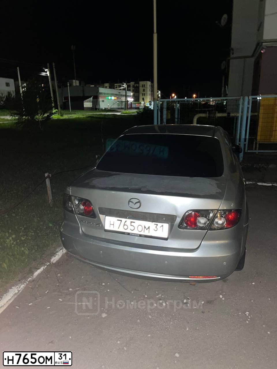 Фото автомобиля MAZDA 6, 2006 — госномер Н765ОМ31. Цвет: СЕРЕБРИСТЫЙ