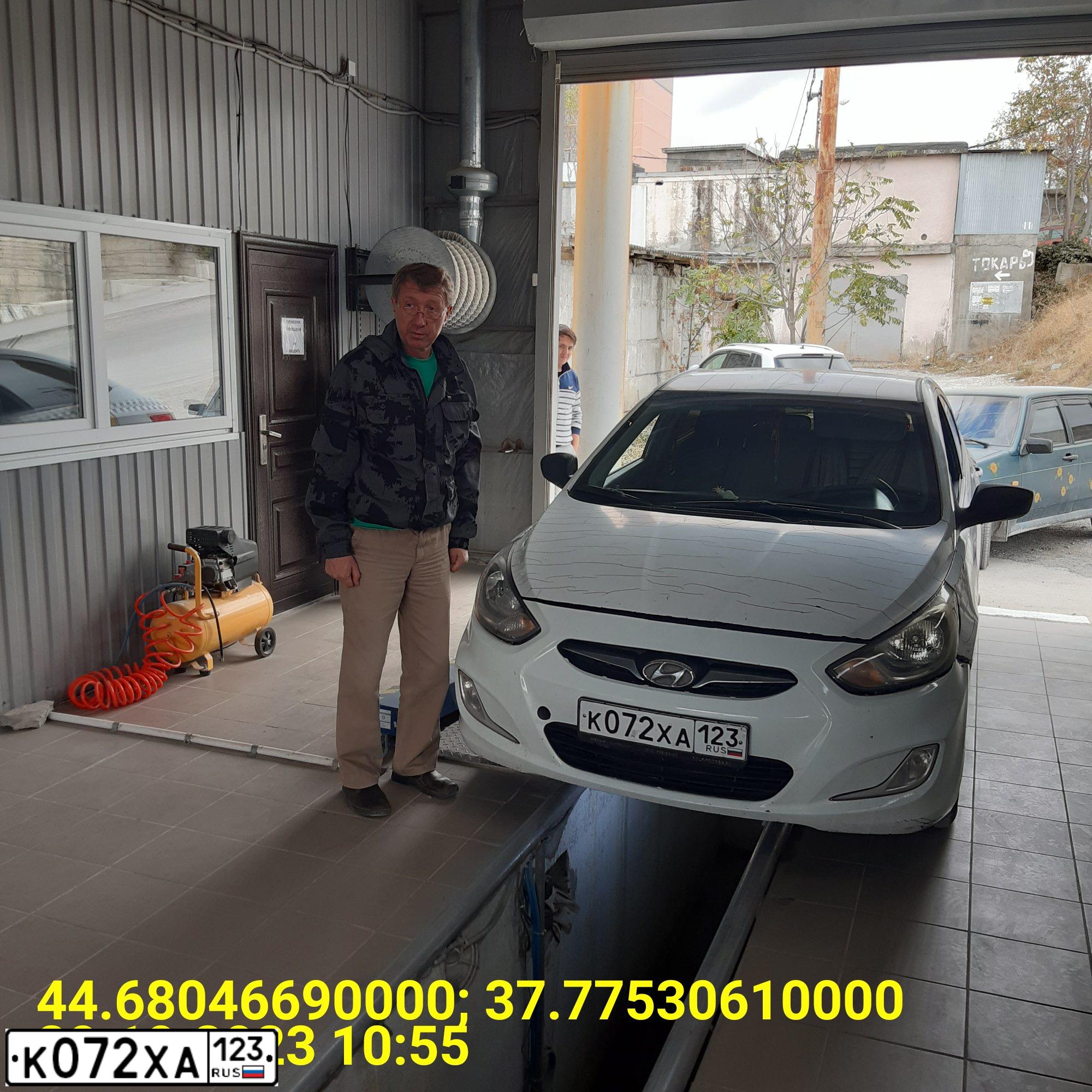 Фото автомобиля HYUNDAI SOLARIS, 2013 — госномер К072ХА123. Цвет: Белый