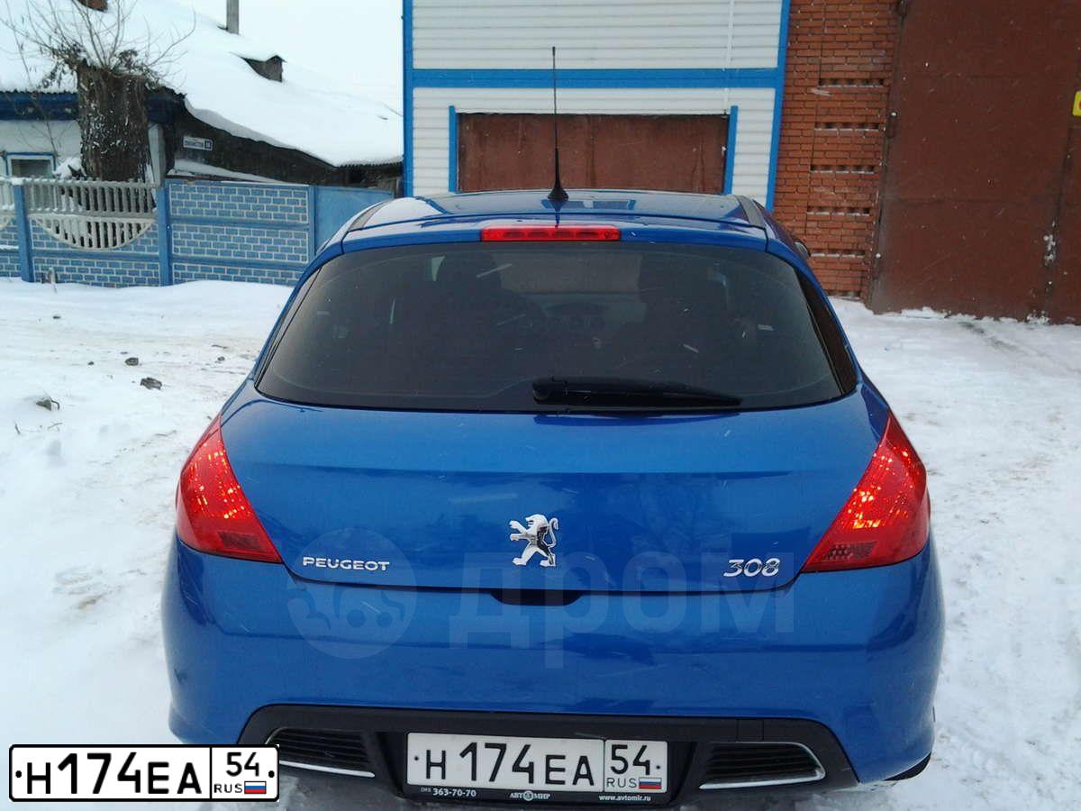 Фото автомобиля PEUGEOT 308, 2009 — госномер Н174ЕА54. Цвет: ЯРКО-СИНИЙ