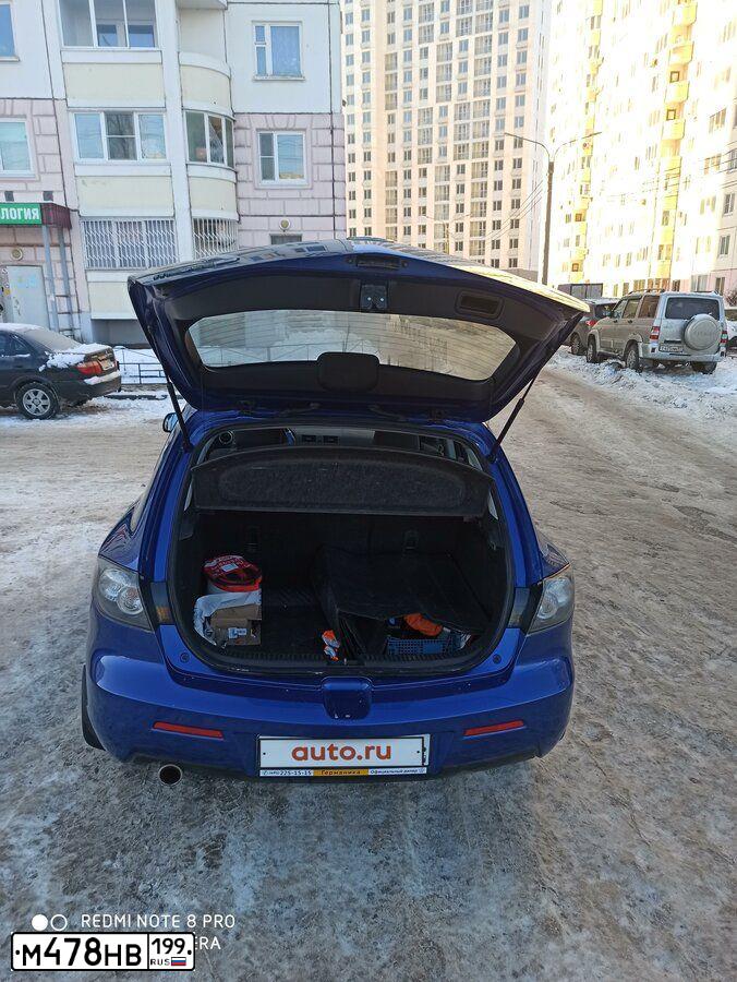 Фото автомобиля MAZDA 3, 2008 — госномер М478НВ199. Цвет: синий