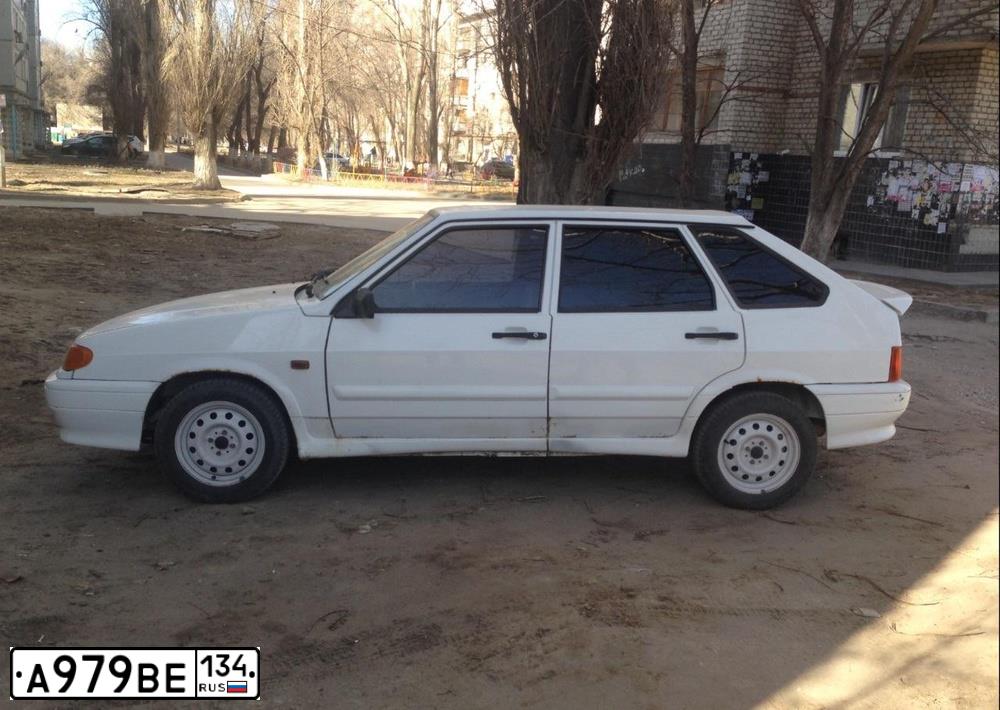 Фото автомобиля LADA 2114 SAMARA, 2012 — госномер А979ВЕ134. Цвет: Белый