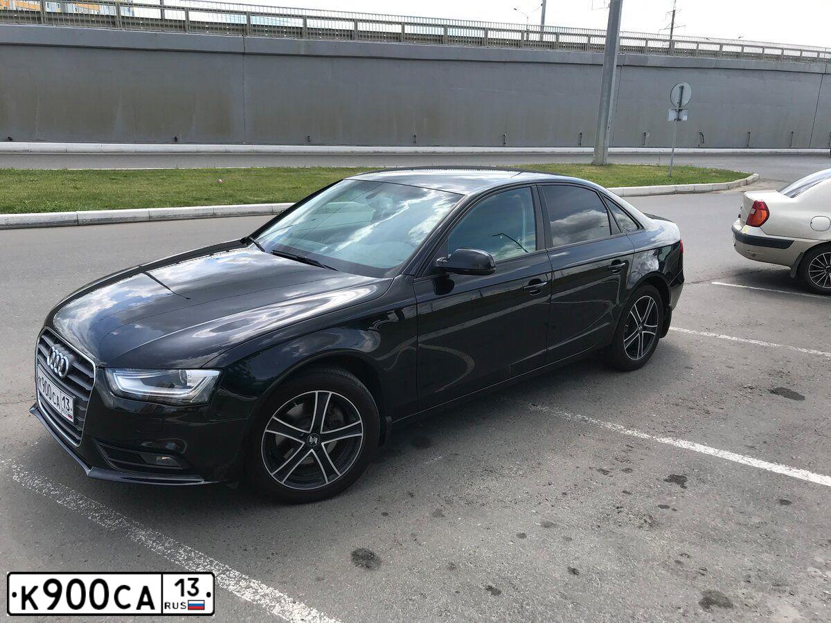 Фото автомобиля AUDI A4, 2012 — госномер К900СА13. Цвет: ЧЕРНЫЙ