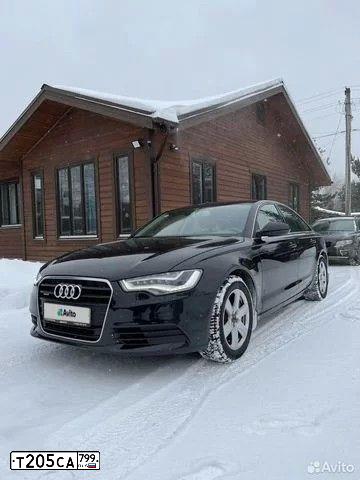 Фото автомобиля AUDI A6, 2014 — госномер Р555РЕ97. Цвет: ЧЕРНЫЙ