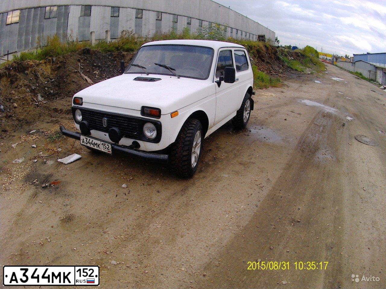 Фото автомобиля LADA 2121 NIVA, 1997 — госномер А344МК152. Цвет: БЕЛЫЙ