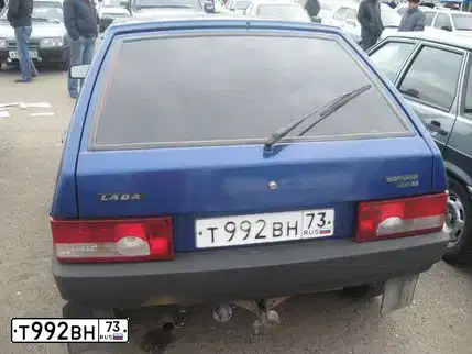 Фото автомобиля LADA 2109, 2003 — госномер С673РН73. Цвет: СЕРЕБРИСТЫЙ ЯРКО-СИНИЙ