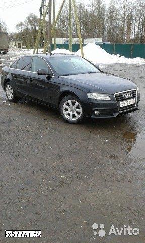 Фото автомобиля AUDI A4, 2009 — госномер Х577АТ47. Цвет: ЧЕРНЫЙ