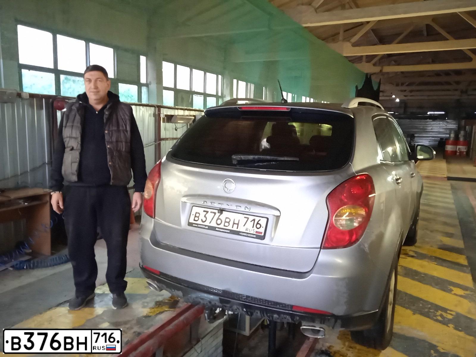 Фото автомобиля SSANGYONG ACTYON, 2012 — госномер В376ВН716. Цвет: СЕРЫЙ