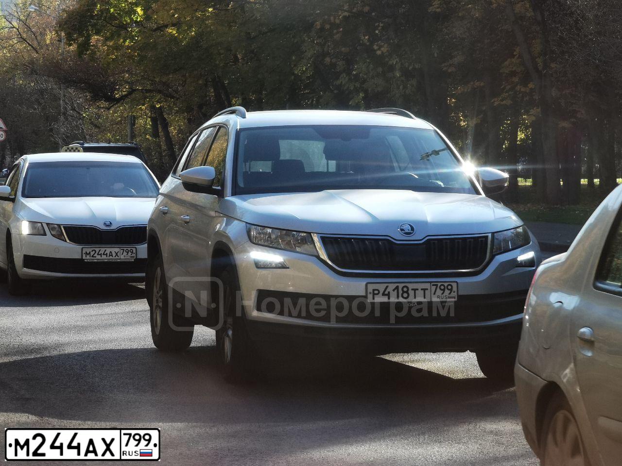 Фото автомобиля SKODA OCTAVIA, 2017 — госномер М244АХ799. Цвет: БЕЛЫЙ