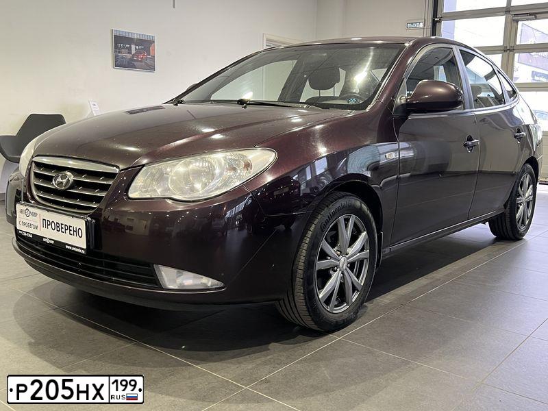 Фото автомобиля HYUNDAI ELANTRA, 2008 — госномер Р205НХ199. Цвет: ВИШНЕВЫЙ