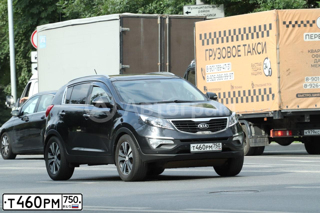 Фото автомобиля KIA SPORTAGE, 2011 — госномер Т460РМ750. Цвет: ЧЕРНЫЙ