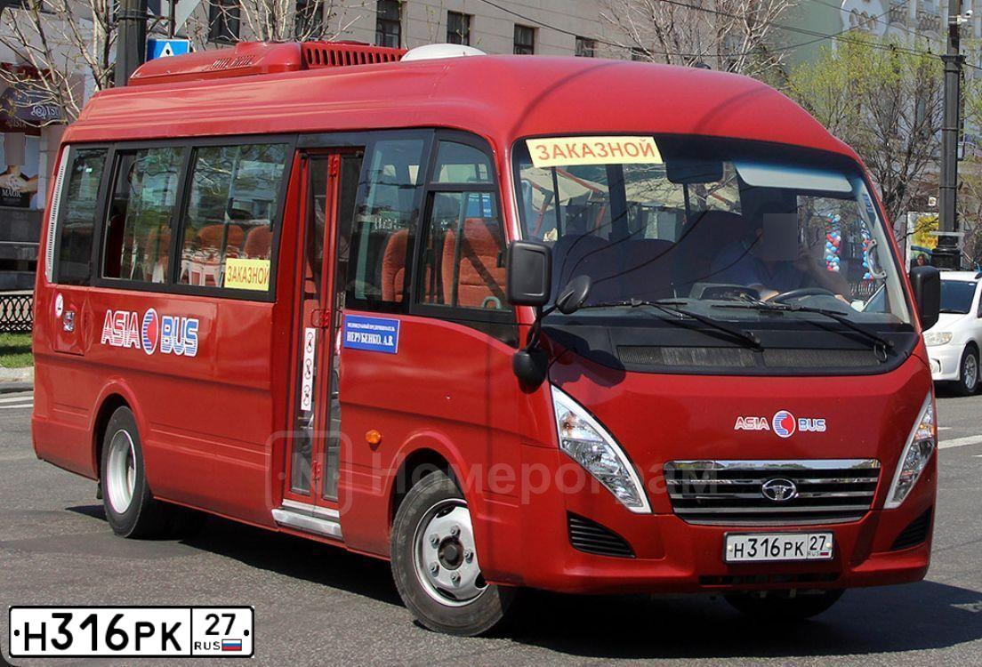 Фото автомобиля DAEWOO LESTAR, 2014 — госномер Н217ОА125. Цвет: Красный