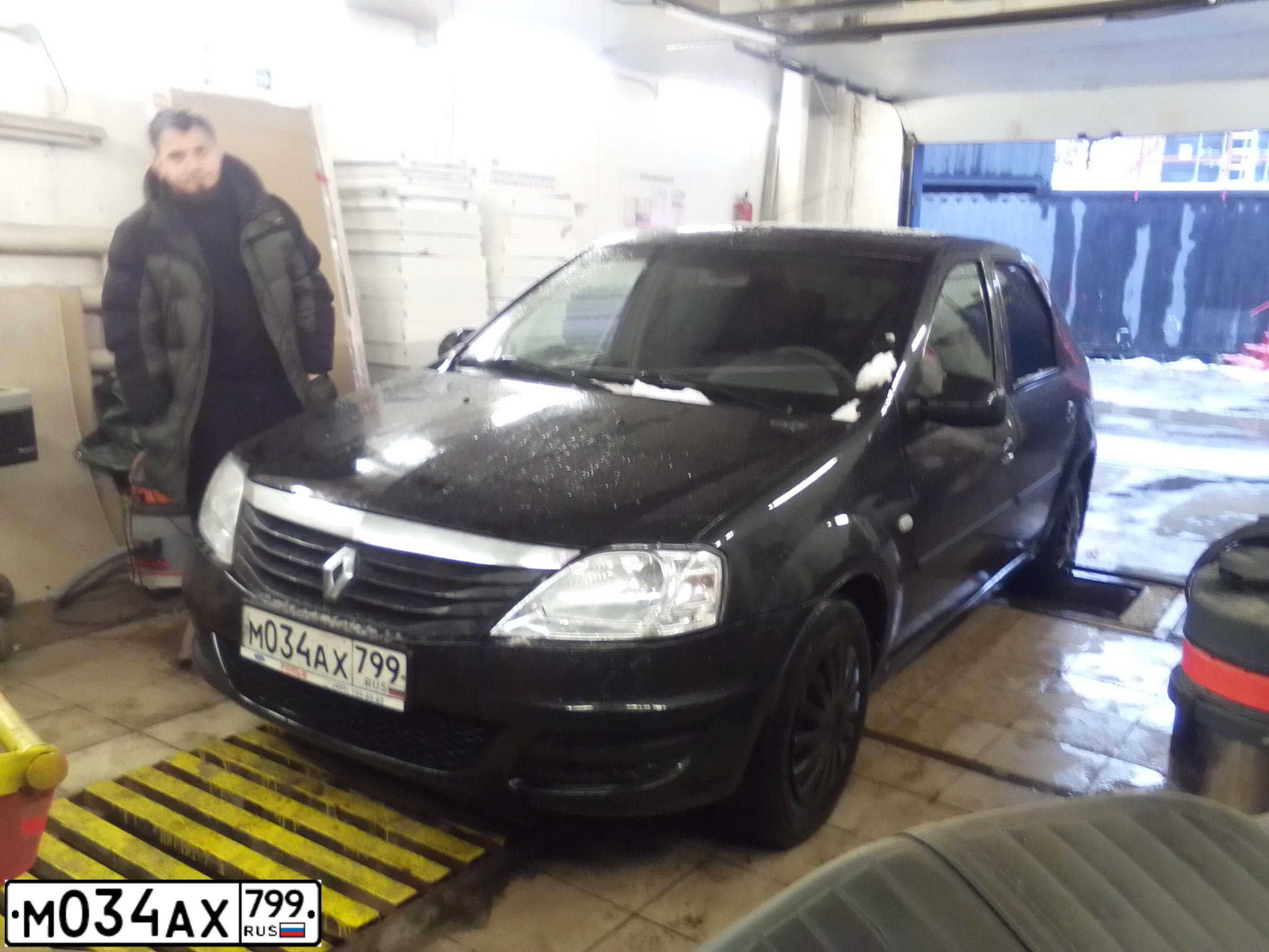 Фото автомобиля RENAULT LOGAN, 2012 — госномер С127УМ69. Цвет: ЧЕРНЫЙ