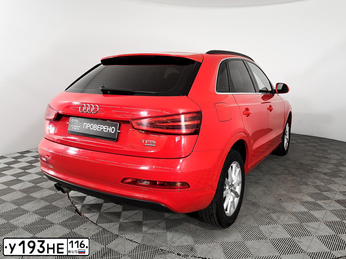 Фото автомобиля АУДИ Q3, 2014 — госномер М625УА716. Цвет: Красный