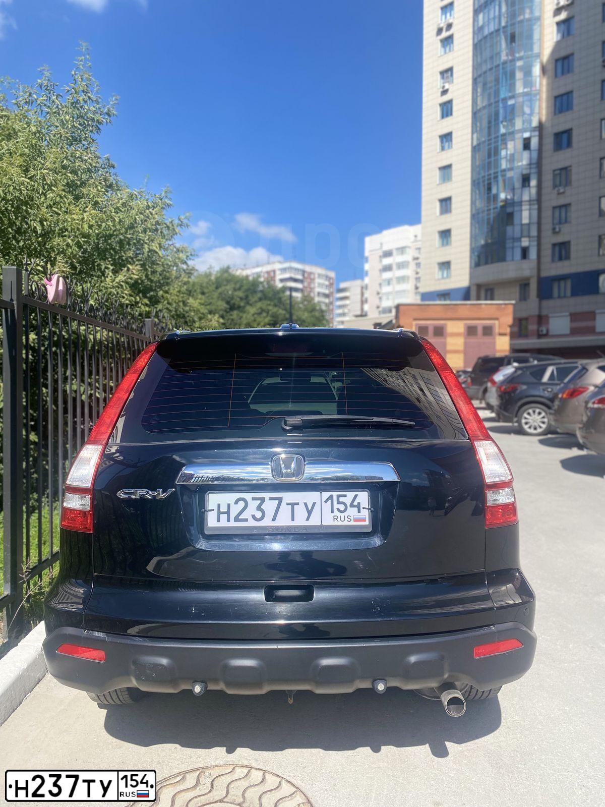 Фото автомобиля HONDA CR-V, 2009 — госномер Н237ТУ154. Цвет: ЧЕРНЫЙ