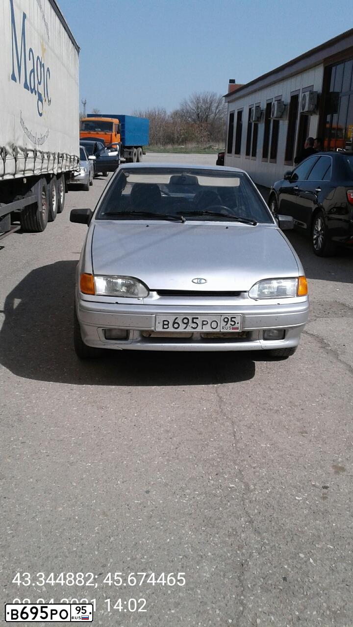 Фото автомобиля LADA 2114, 2009 — госномер Х876МВ07. Цвет: Светло-Серебристый металлик