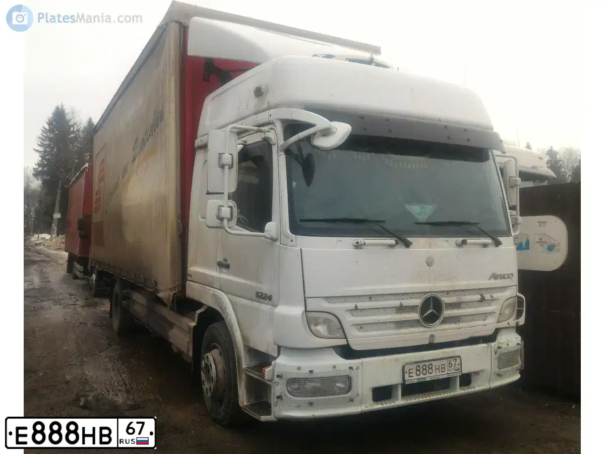 Фото автомобиля MERCEDES ATEGO, 2007 — госномер Е888НВ67. Цвет: Белый