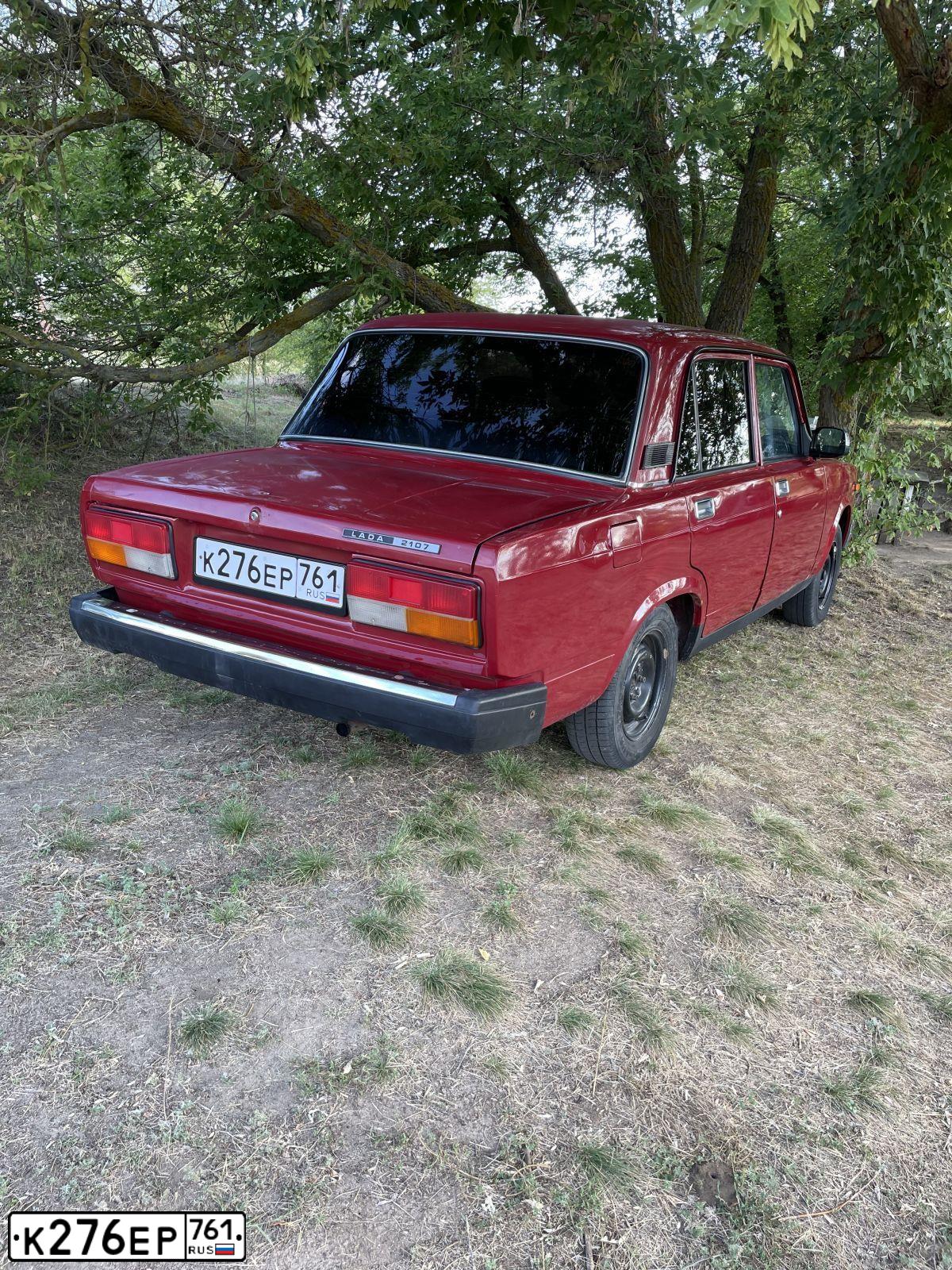 Фото автомобиля LADA 2107 LADA, 2008 — госномер К276ЕР761. Цвет: ВИШНЕВЫЙ