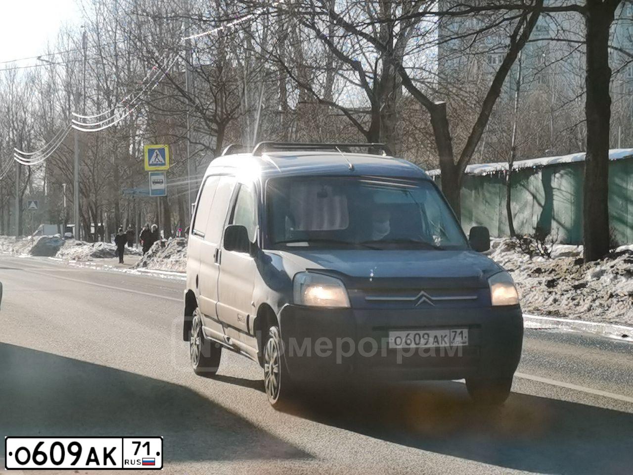Фото автомобиля CITROEN BERLINGO, 2009 — госномер О609АК71. Цвет: СИНИЙ ТЕМНЫЙ