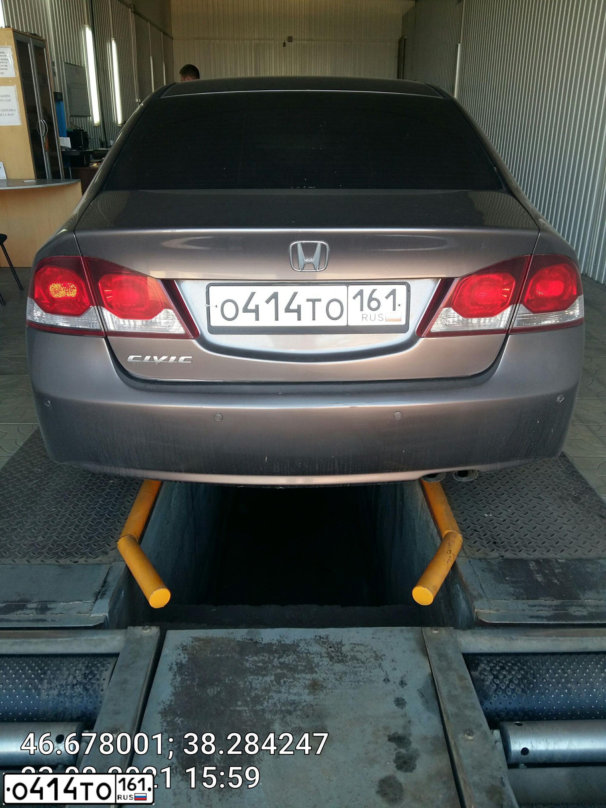 Фото автомобиля HONDA CIVIC, 2009 — госномер А029НТ161. Цвет: СЕРО-КОРИЧНЕВЫЙ